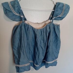 Lovers + Friends DENIM Sz M Top - Reg $158.